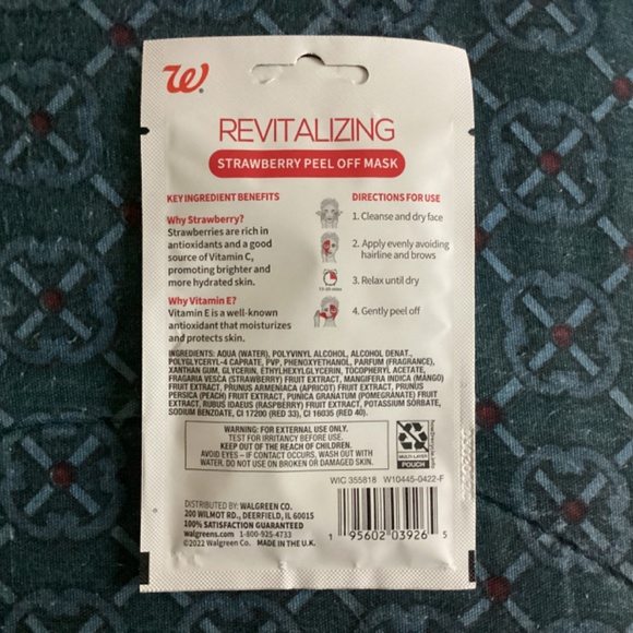 Walgreens Revitalizing Strawberry Peel Off Mask Strawberry Extract Vitamin E - Picture 2 of 4